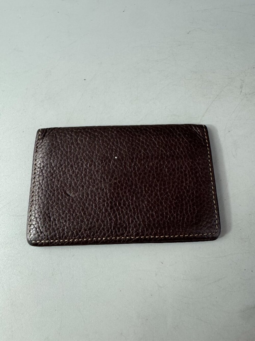 BOCONI Chocolate Brown Leather Card Holder